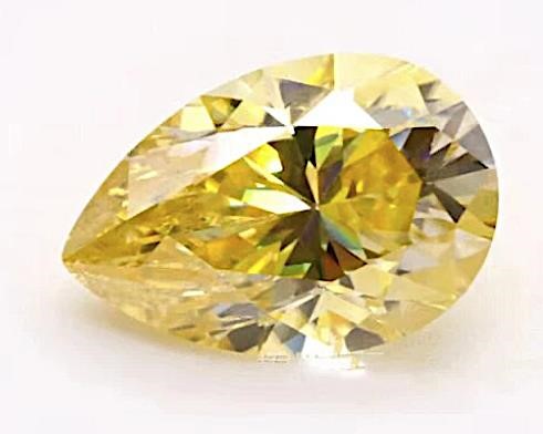 2.0ct Unmounted Yellow Pear Moissanite