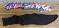 Rebel flag knife with sheath