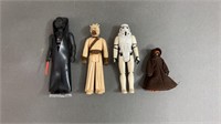 4pc 1977 Vtg Star Wars Action Figures w/ Complete