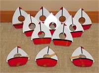 12 Wooden Sailboats - Made in the Philippines