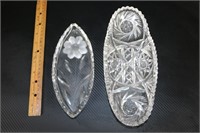 Leaded Crystal Relish Dishes