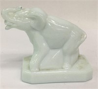 Boyd Glass White Elephant Figurine