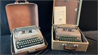 2 vintage Smith -Corona Typewriters with Cases