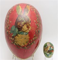 Two Antique Papier Mache Easter Eggs