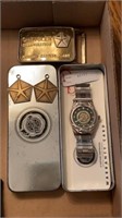 Lot of CHRYSLER watch, belt buckle, keychains