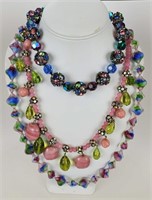 Vintage Antique Rare Glass Beaded Necklaces