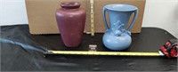 1 Blue vase &Burgundy vase