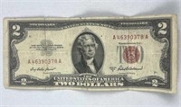 1953A US $2 Red Seal Note