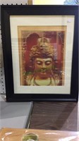 Buddha print, 3D Buddha photograph, in