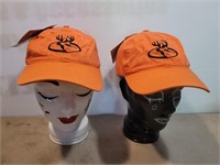 NEW 2 Orange Deer Hunting Caps