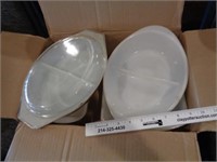 4 Serving Glass Dishes & 1 Lid