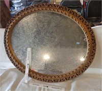 Vintage Oval Mirror - Detailed Frame