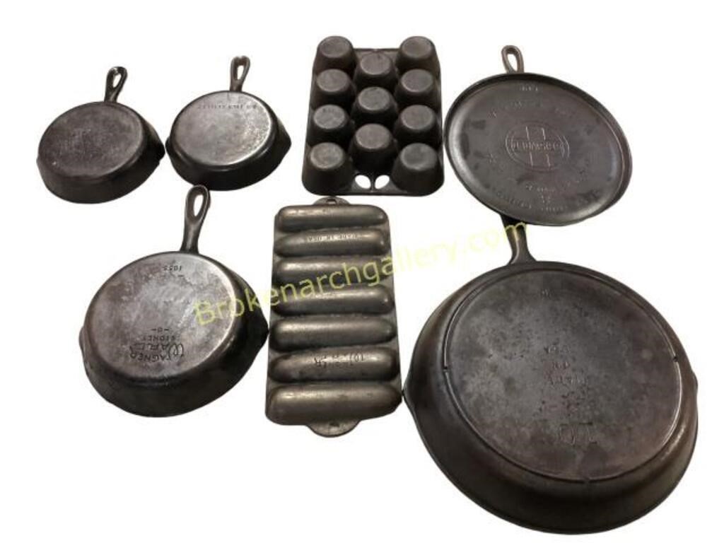 Seven Pieces Cast Iron Cookware