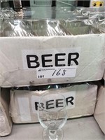 2 Boxes of 18 Stemmed Beer Glasses