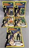 1990, (5) MOC Dick Tracy Action Figures, Playmates