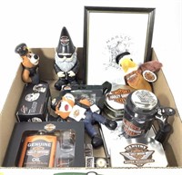 Harley Davidson Collectibles, Gnome, Oil Can Flask