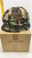 MILITARY STEEL POT HELMET COMPLETE WITH INSERTS