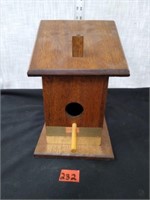 Oak hand made bird house