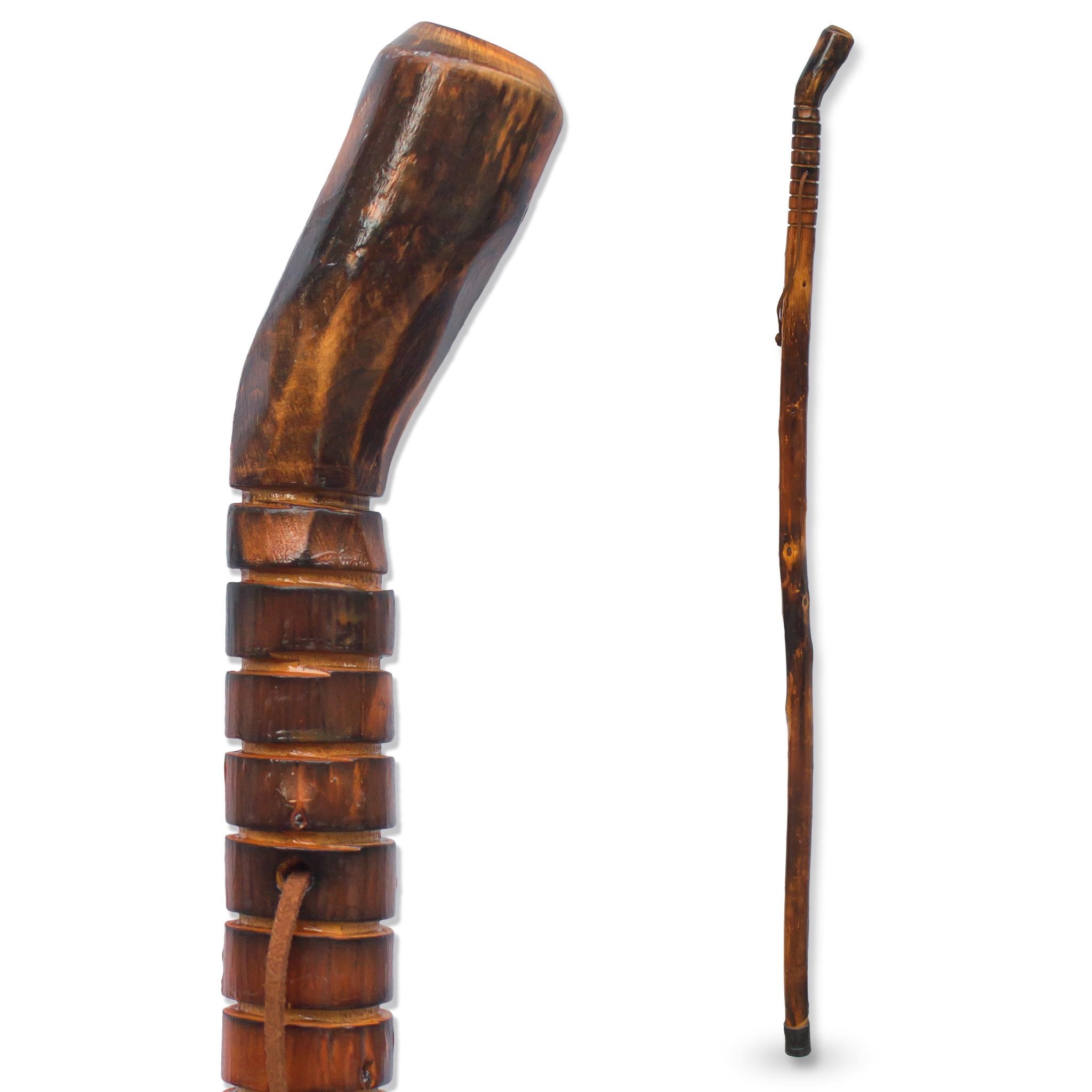 RMS Natural Wood Walking Stick - 55  Handcrafted