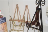 Variety of Easels: Wooden, Brass, Iron