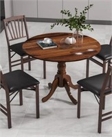 Costway Round Wooden Dining Table