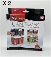 2 Pcs Can-Tamer 2-Tier Beverage Can Carousel 30