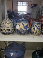 3 Pcs. of Signed Handmade Pottery-2 Covered D