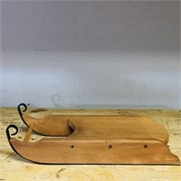 Decorative Woodcarved Sled (4 1/2" x 19" x 9")