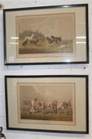 2pc Vintage Dog Prints "Terriers" & "Stag Hounds"