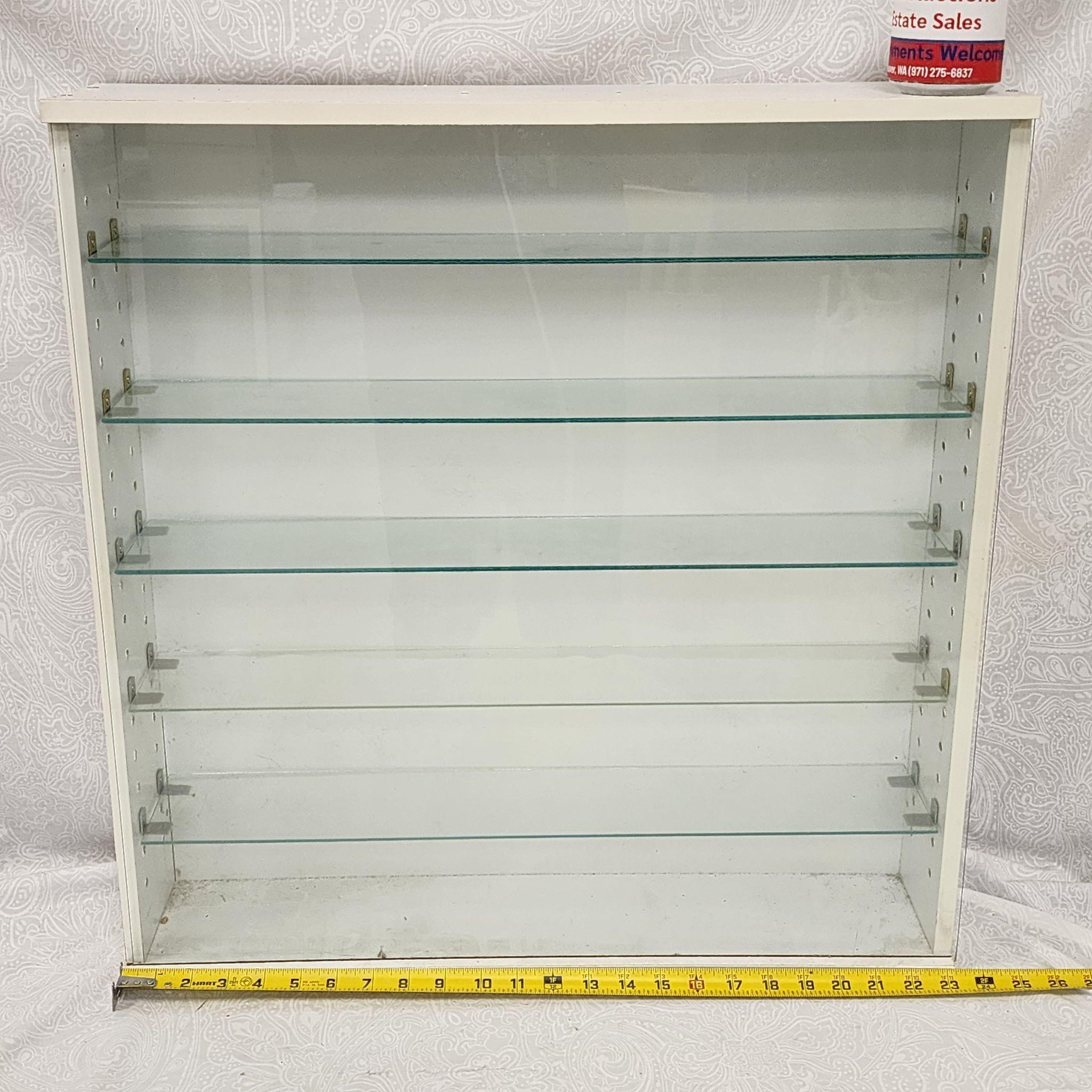 Glass & Wood Knick-Knack Display Shelf #2