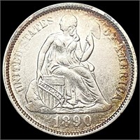 1890 Seated Liberty Dime CHOICE AU