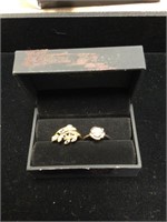 (2) rings, 1 gemstones (gold over sterling), 1