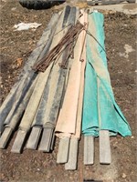 Lot of Irrigation Tarps and Rods.