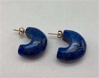 14k Gold Lazuli earrings