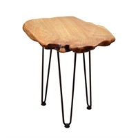 Brefhome Live Edge End Table,Rustic Solid Wood Sma