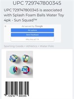 WATER BALL TOYS 24 PACKS OF 4 (NEW)