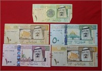 (5) Saudi Arabian Bank Notes