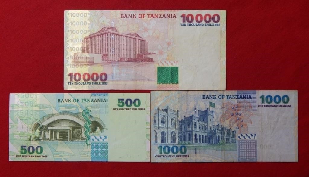 (3) Tanzania Bank Notes