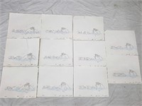 CRO Original Sketches Drawings Lot