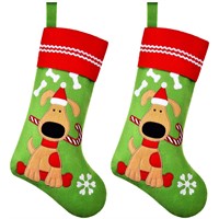 Syhood 2 Pieces Pet Christmas Stockings Dog Xmas S