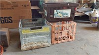 Metal Pevely Dairy crate & more