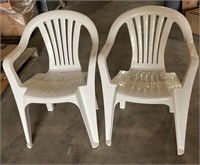 2 Plastic Stacking Chairs *LY. NO SHIPPING