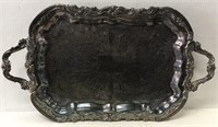 SILVER PLATE FOOTED TRAY