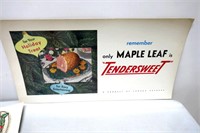 Cardboard Maple Leaf Sign 11"x21"