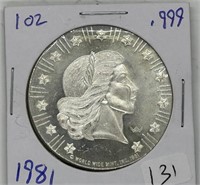 Vintage 1981 Silver .999 1oz Eagle