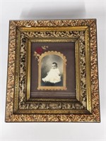 VICTORIAN DEEP WELL PICTURE FRAME W/ BABY PHOTO
