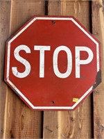 Vintage Steel Stop Sign
