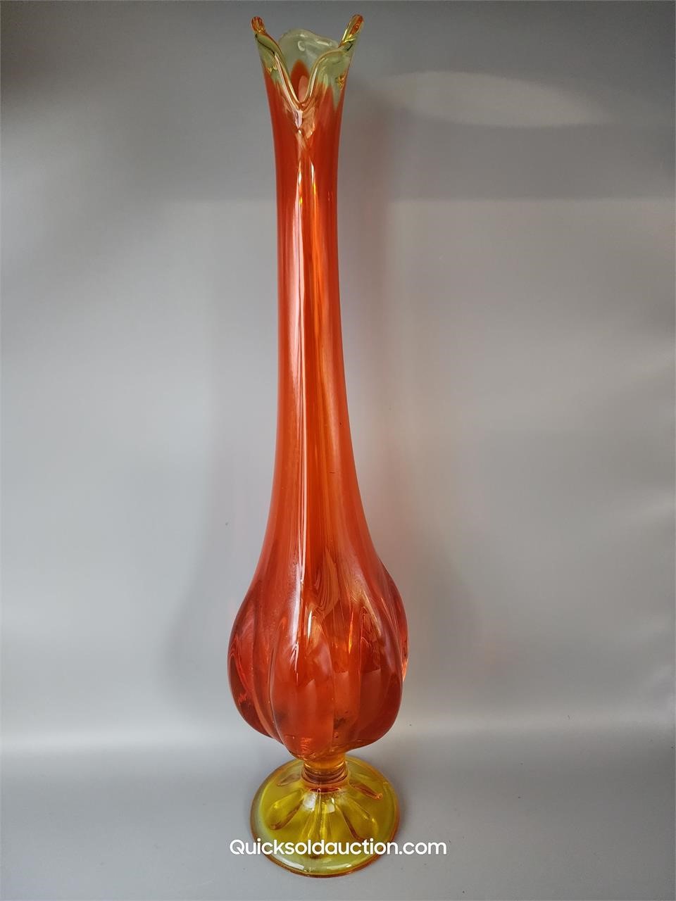 Gorgeous  Orange To Gold L.E. Smith Viking Glass 6