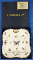 Godinger Butterfly Square Plate in Original Box