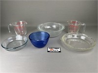 Pyrex Measuring Cups, Dishes, Pie Pan